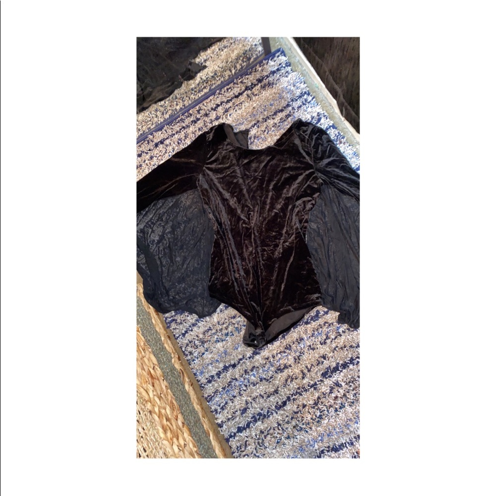 Velour bat costume bodysuit
